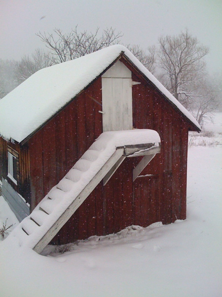 workshop under snow